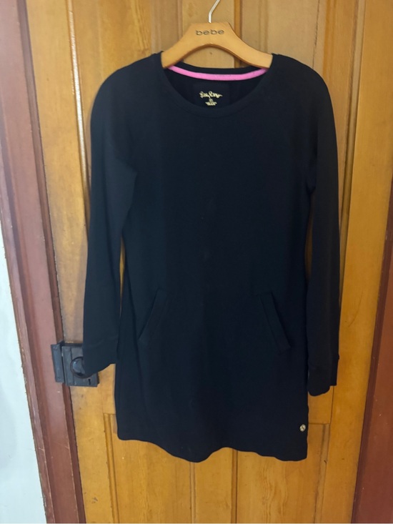 Lilly Pulitzer Dresses & Skirts - Lily Pulitzer Black Long Sleeve Tunic Dress with Pocket Detail